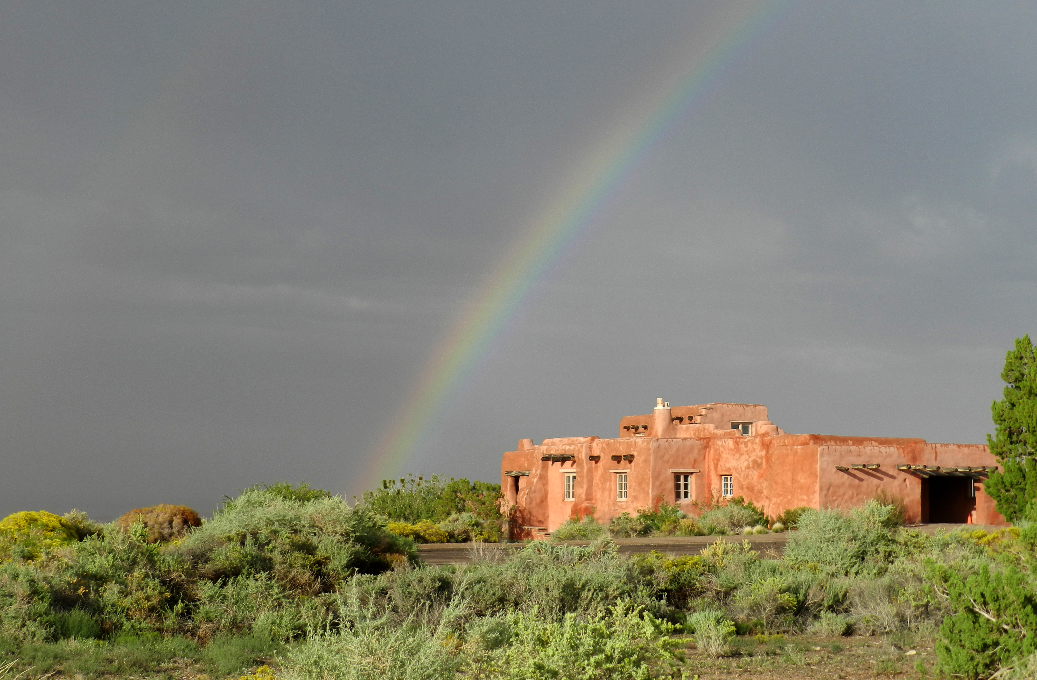 Painted Desert Inn under a Rainbow