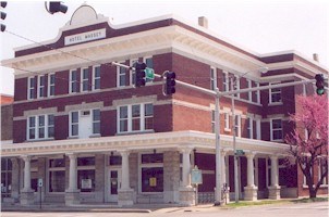 The Bentonville Public Library, site of the Eagle Hotel. General Sigel was eating his breakfast here when the Confederates attacked.