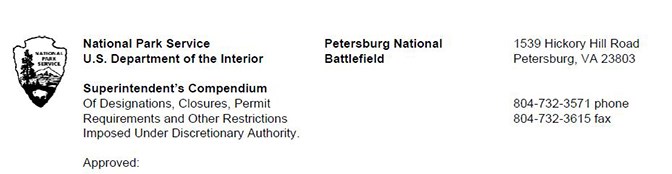 Petersburg National Battlefield Letterhead