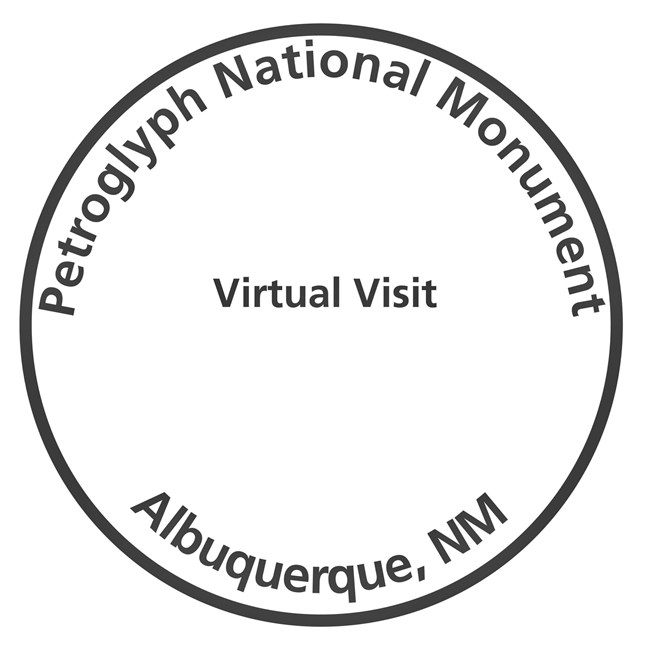 Petroglyph passport stamp for virtual visits