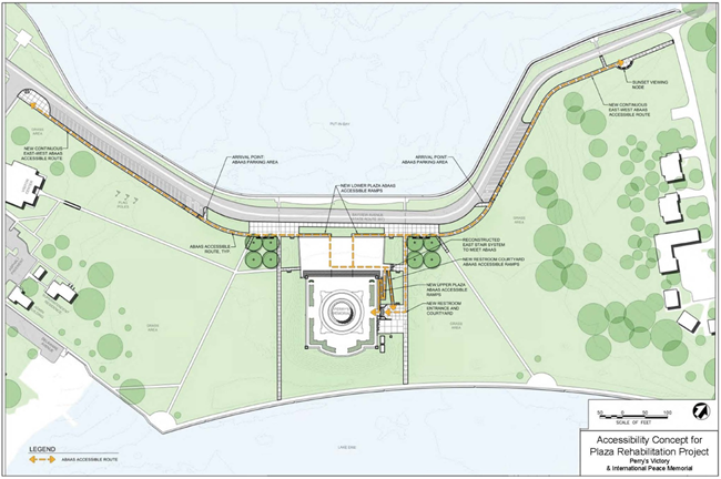 Design concept of aerial view for rehabilitation project for the upper and lower plaza