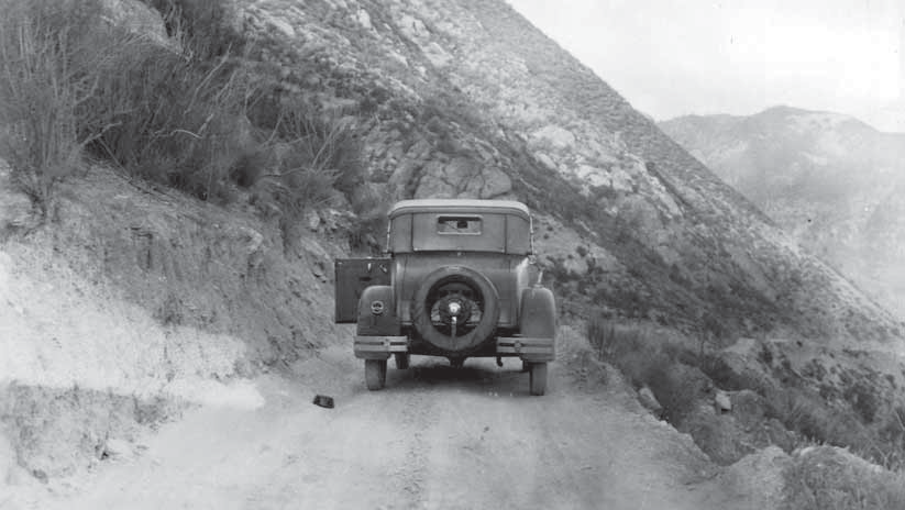 Early motorist at Pinnacles