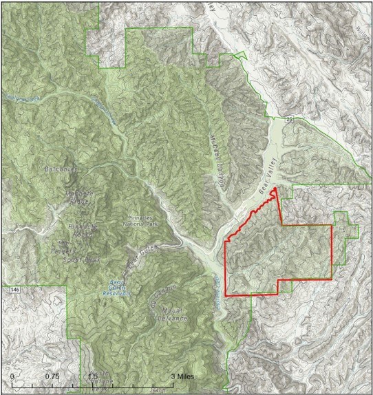 Park Boundary Map and Condor Closure Area