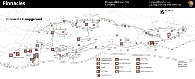 2022 Pinnacles National Park Campground Map