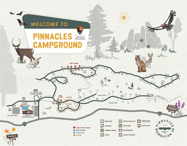 2024 Pinnacles National Park Campground Map