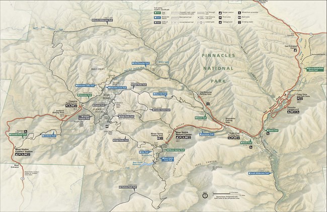 2024 Pinnacles National Park Map