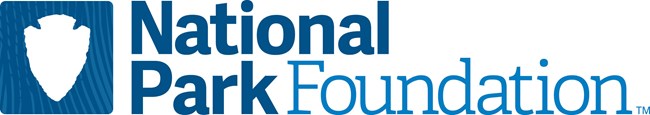 The logo of the National Park Foundation, blue text reading "National Park Foundation".