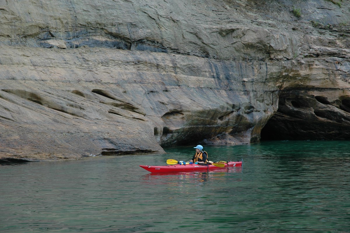 Kayaking Pictured Rocks National Lakeshore (U.S. National Park Service)
