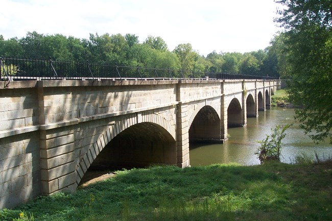 The Monocacy Aqueduct on a sunny day