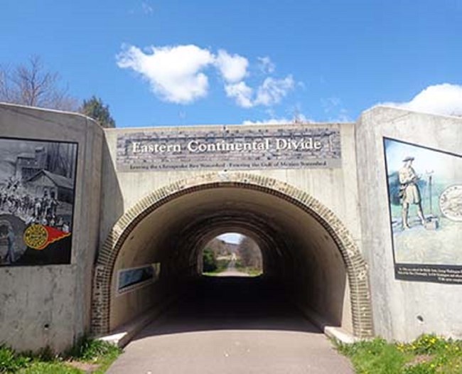 Tunnel along the Great Allegheny Passage.