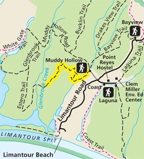 Map showing the new reroute of the Estero Trail