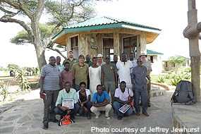 Staff of Ikona Wildlife Management Area with Department of the Interior team.