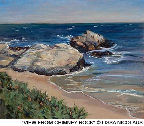 Painting: "View from Chimney Rock" by Lissa Nicolaus.