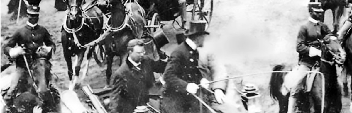 President Theodore Roosevelt visited San Francisco from May 12 to 14, 1903.  Buffalo Soldiers from the 9th Cavalry provided escort and security during his stay.