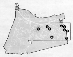 This map of the Presidio shows the insert of significant sites connected to the post's history during the Spanish American War
