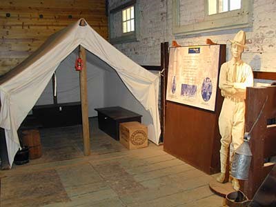 The Buffalo Soldier exhibit includes hands on items like saddles and buffalo hides.