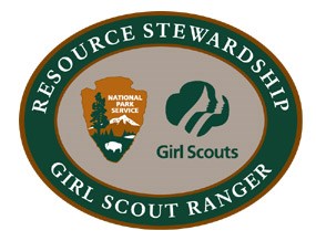 Resource Stewardship Girl Scout Ranger badge.