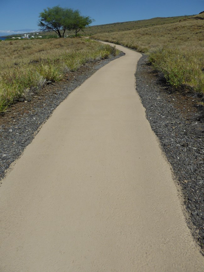 Half mile loop trail paved path start at visitor center.