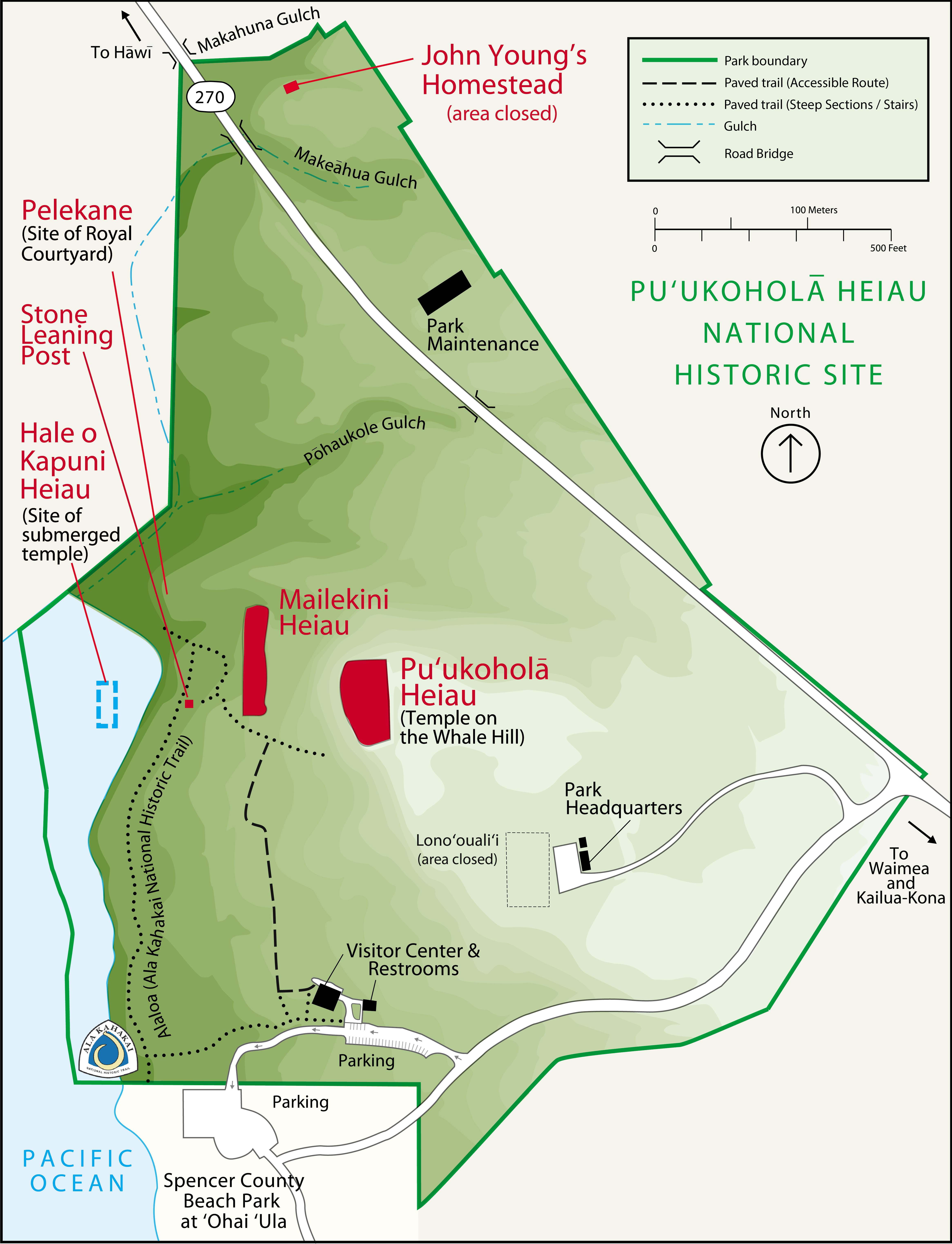 Map of Puʻukoholā Heiau National Historic Site