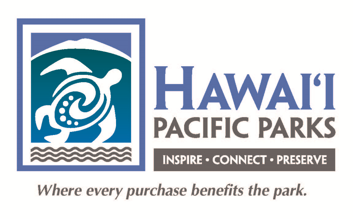 Logo for Hawaii Pacific Parks Association. Image of a turtle with text "Hawaiʻi Pacific Parks Association - Inspire. Connect. Preserve."