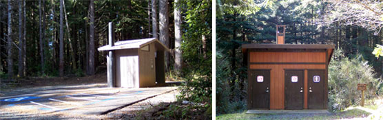 Clivus privy in parking area and up another at the facility