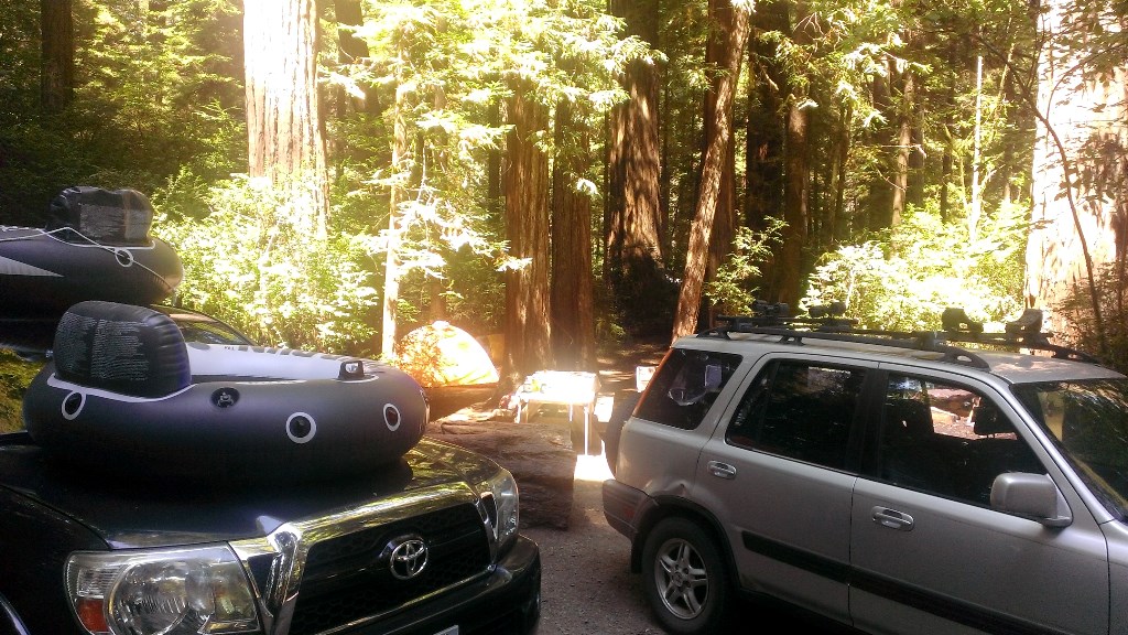 Cars parks in campground