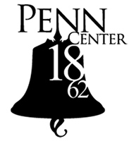 "Penn Center 1862" written over a bell.