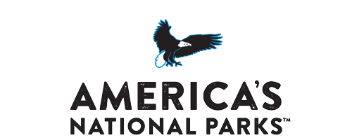 A flying eagle illustration over text "America's National Parks tm."