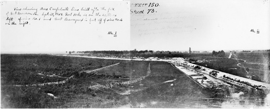 Chaffin's Farm forts in distance.