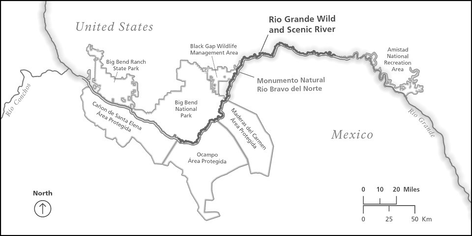 Map of the Rio Grande Wild and Scenic River