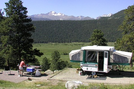 Campers in Moraine Park Campground.