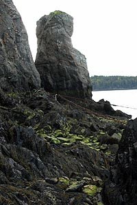 The rock formation called Friar's Head.