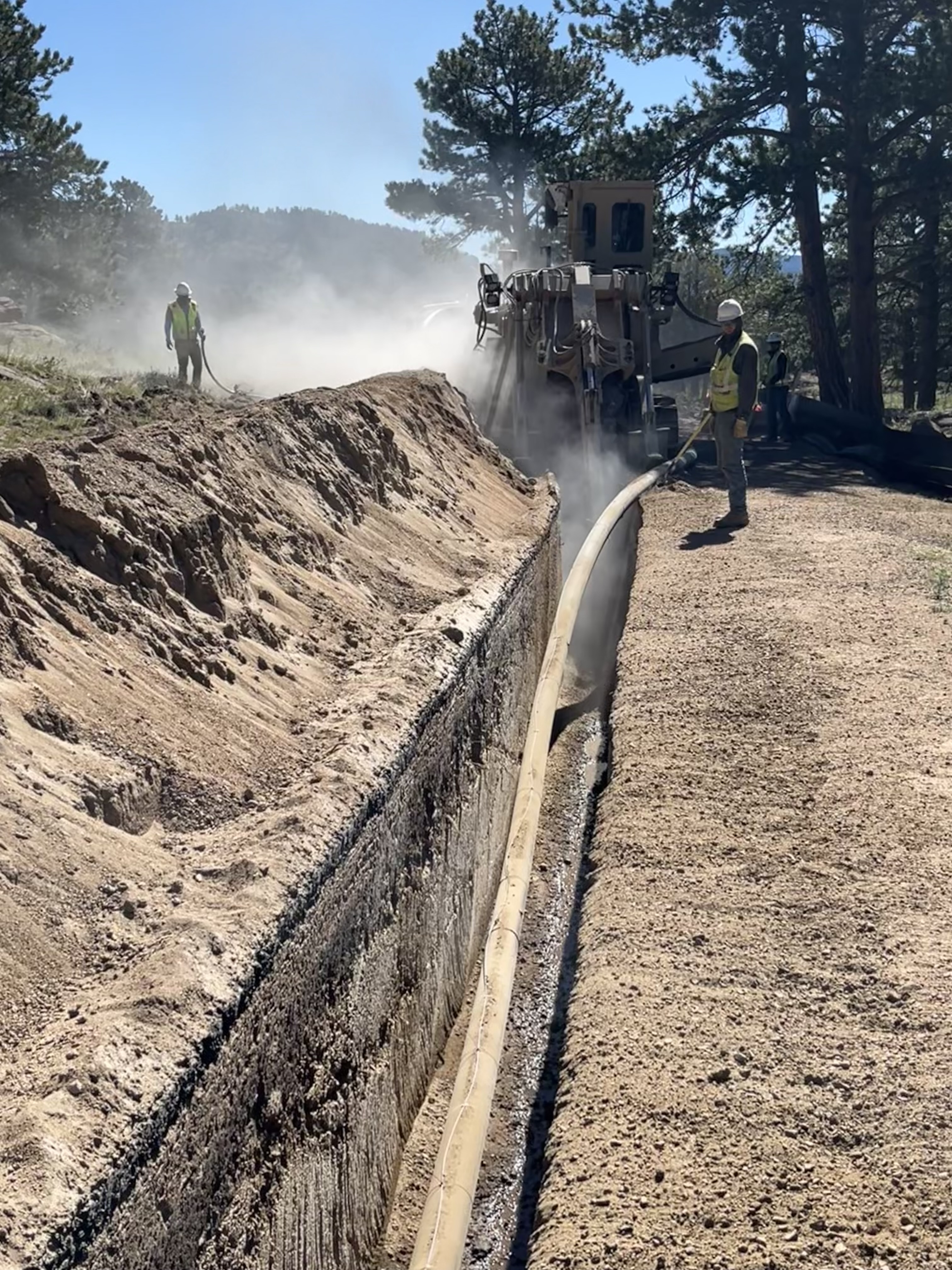 Installing new water lines in Moraine Park Campground