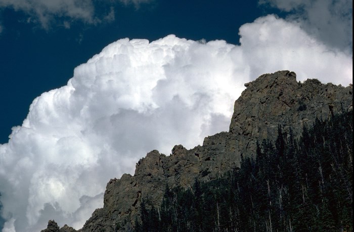 a photo of cumulus clouds