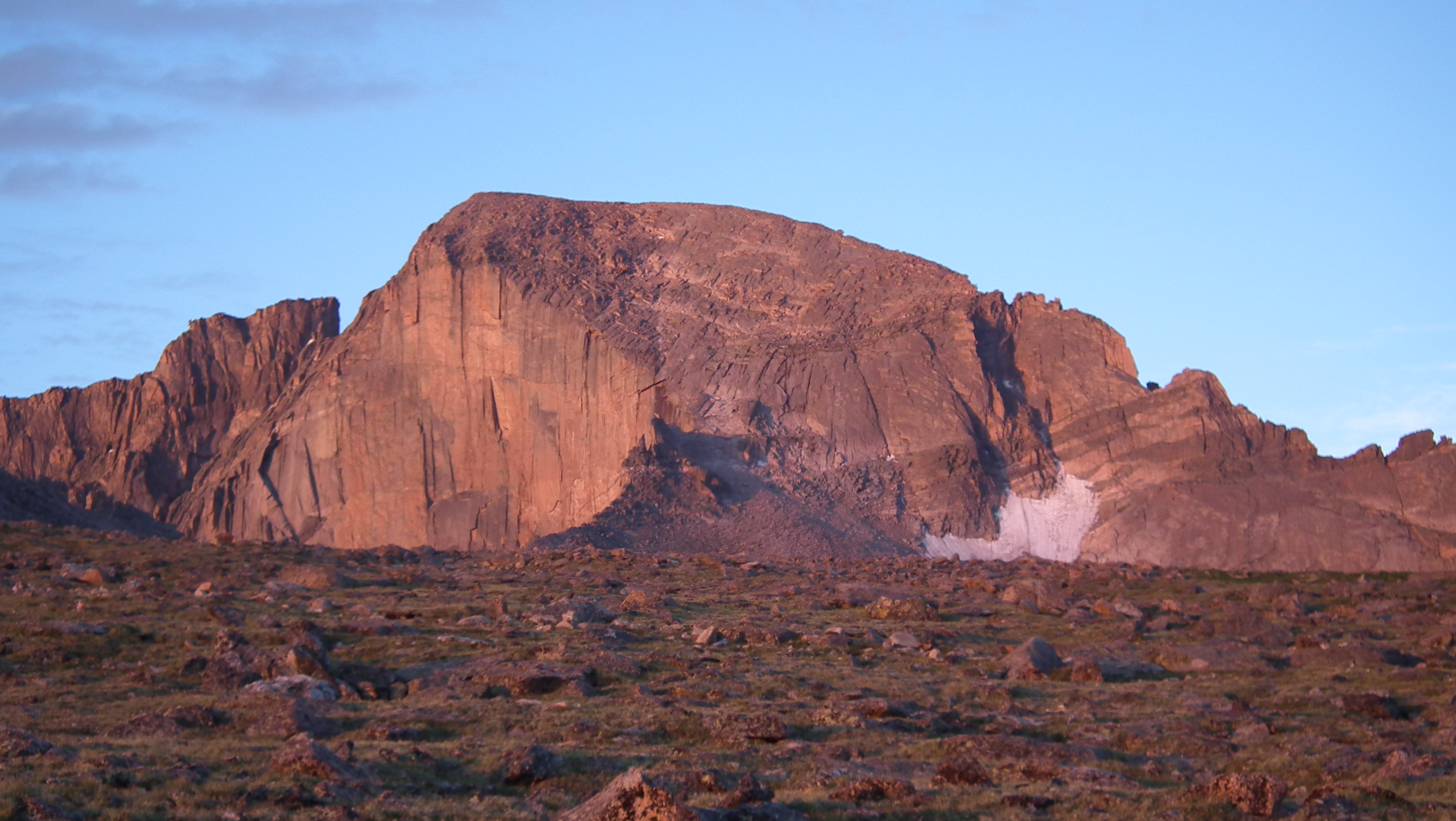 The diamond face on Longs Peak