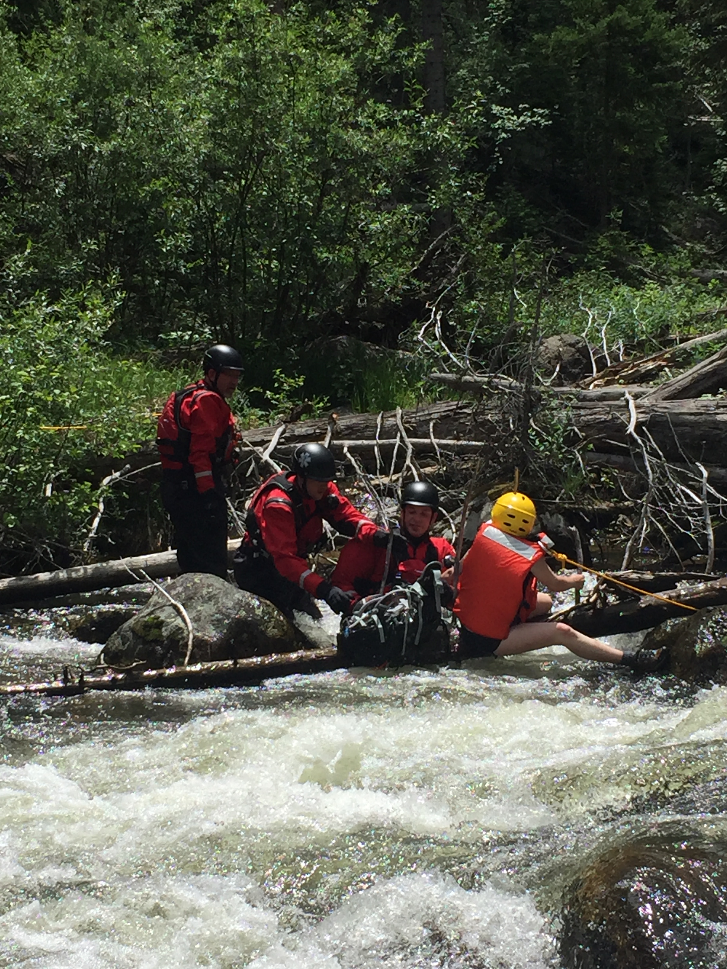 Swift Water Rescue In St. Vrain River At Rocky Mountain National Park