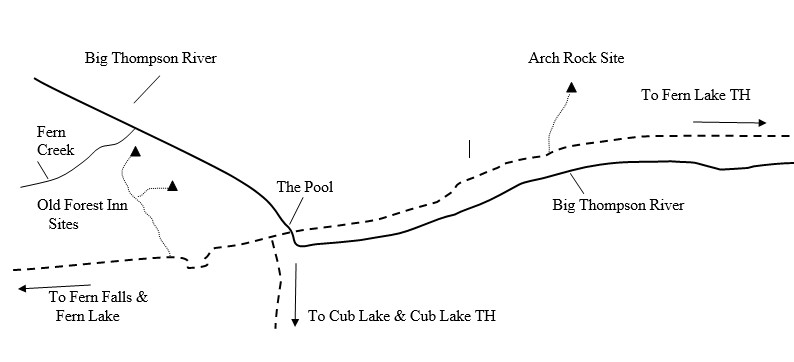 Drawing of Old Forest Inn Campsite Location
