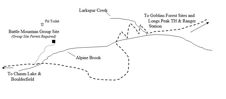 Drawing of Battle Mountain Group Campsite Location