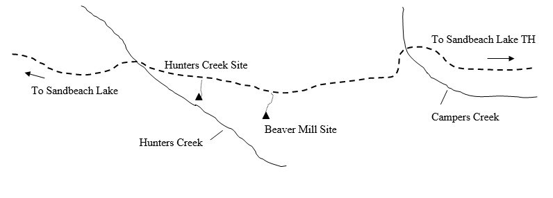 Drawing of Beaver Mill Campsite Location