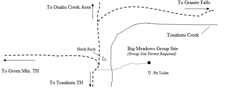 Drawing of Big Meadows Group Campsite Location