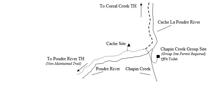 Drawing of Chapin Creek Group Campsite Location