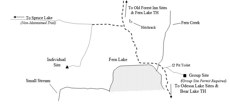 Sketch of campsite map showing location of site