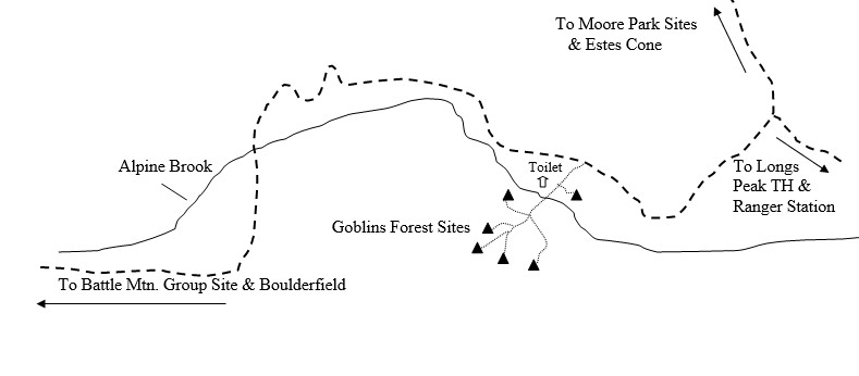Drawing of Goblins Forest Campsite Location