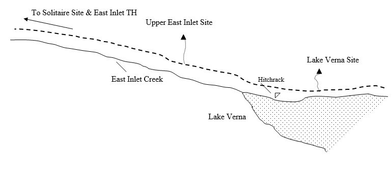 Drawing of Lake Verna Campsite Location