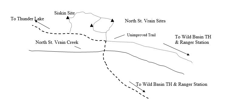 Drawing of North St. Vrain Campsite Location