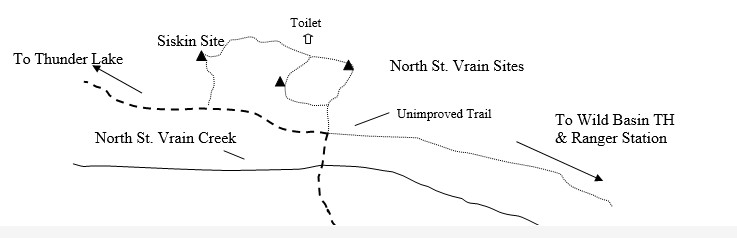 Drawing of North St. Vrain Campsite Location