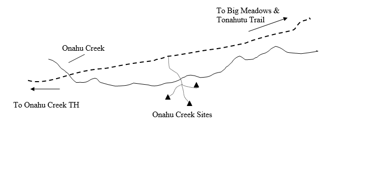 Drawing of Onahu Creek Campsite Location