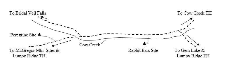 Drawing of Rabbit Ears Campsite Location