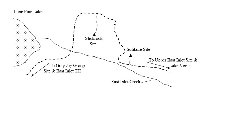 Drawing of Solitaire Campsite Location