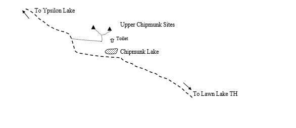Drawing of Upper Chipmunk Campsite Location